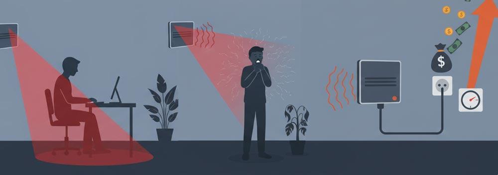 Інфрачервоний обігрівач недоліки